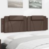 Coussin de tête de lit marron 180 cm similicuir 