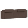 Coussin de tête de lit marron 180 cm similicuir 
