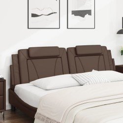 Coussin de tête de lit marron 180 cm similicuir 