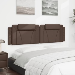 Coussin de tête de lit marron 180 cm similicuir 