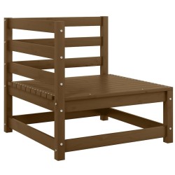Salon de jardin 2 pcs marron miel bois de pin massif 