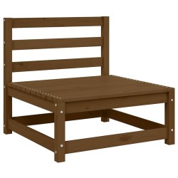 Salon de jardin 2 pcs marron miel bois de pin massif 