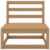 Salon de jardin 2 pcs marron miel bois de pin massif 