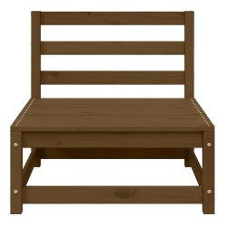 Salon de jardin 2 pcs marron miel bois de pin massif 