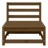 Salon de jardin 2 pcs marron miel bois de pin massif 