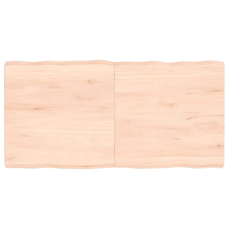 Dessus de table bois massif non traité bordure assortie 