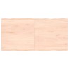 Dessus de table bois massif non traité bordure assortie 