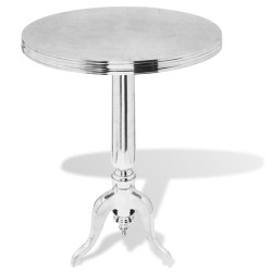 Table auxiliaire ronde Aluminium Argenté 