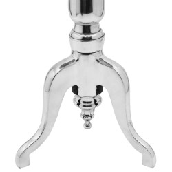 Table auxiliaire ronde Aluminium Argenté 
