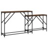 Tables console gigognes 2 pcs chêne marron bois d'ingénierie 