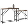 Tables console gigognes 2 pcs chêne marron bois d'ingénierie 