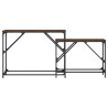 Tables console gigognes 2 pcs chêne marron bois d'ingénierie 