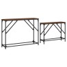 Tables console gigognes 2 pcs chêne marron bois d'ingénierie 