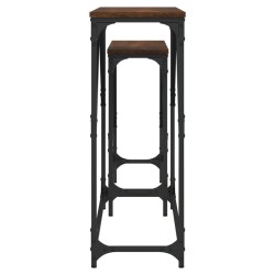 Tables console gigognes 2 pcs chêne marron bois d'ingénierie 