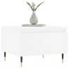 Table basse blanc 50x46x35 cm bois d'ingénierie 