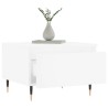Table basse blanc 50x46x35 cm bois d'ingénierie 