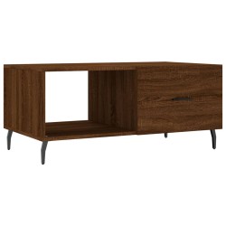 Table basse chêne marron 90x50x40 cm bois d'ingénierie 