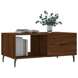 Table basse chêne marron 90x50x40 cm bois d'ingénierie 