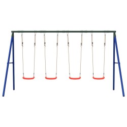 Jeu de balançoire d'extérieur avec 4 balançoires 