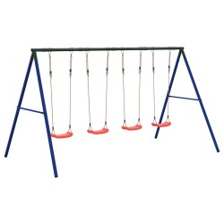 Jeu de balançoire d'extérieur avec 4 balançoires 