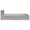 Cadre de lit et tête de lit sans matelas sonoma gris 120x190 cm 