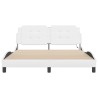 Cadre de lit avec LED sans matelas blanc 160x200 cm 