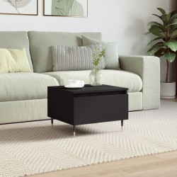 Table basse noir 50x46x35 cm bois d'ingénierie 