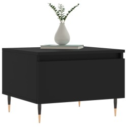 Table basse noir 50x46x35 cm bois d'ingénierie 