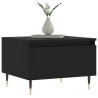 Table basse noir 50x46x35 cm bois d'ingénierie 