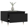 Table basse noir 50x46x35 cm bois d'ingénierie 