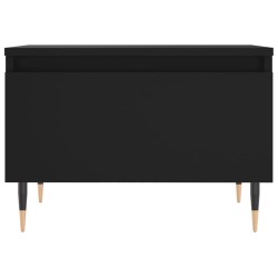 Table basse noir 50x46x35 cm bois d'ingénierie 