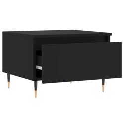 Table basse noir 50x46x35 cm bois d'ingénierie 