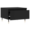 Table basse noir 50x46x35 cm bois d'ingénierie 