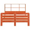 Cadre de lit sans matelas cire marron 150x200cm bois pin massif 