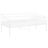 Cadre de canapé-lit sans matelas blanc métal 90x200 cm 