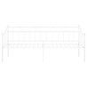 Cadre de canapé-lit sans matelas blanc métal 90x200 cm 