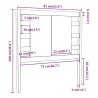 Tête de lit Gris 81x4x100 cm Bois massif de pin 
