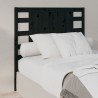 Tête de lit Noir 81x4x100 cm Bois massif de pin 