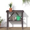 Table à plantes avec étagère gris 78x38x82,5 cm bois de sapin 