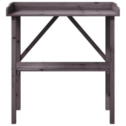 Table à plantes avec étagère gris 78x38x82,5 cm bois de sapin 