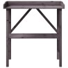 Table à plantes avec étagère gris 78x38x82,5 cm bois de sapin 