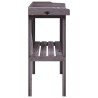 Table à plantes avec étagère gris 78x38x82,5 cm bois de sapin 