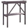 Table à plantes avec étagère gris 78x38x82,5 cm bois de sapin 