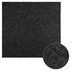Tapis ZIZUR 120x120 cm aspect de jute intérieur extérieur 