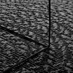 Tapis ZIZUR 120x120 cm aspect de jute intérieur extérieur 
