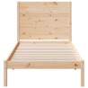 Cadre de lit extra long sans matelas 100x210 cm bois massif 