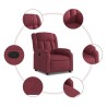 Fauteuil inclinable Rouge bordeaux Tissu 