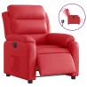 Fauteuil inclinable électrique Rouge Similicuir 