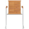 Chaises de jardin avec coussins lot de 2 Acacia solide et acier 