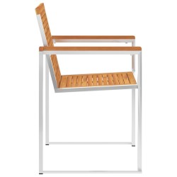 Chaises de jardin avec coussins lot de 2 Acacia solide et acier 